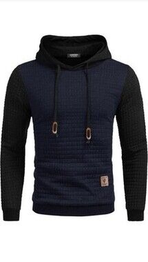 COOFANDY Men’s Sweatshirt Long Sleeve Drawstring Waffle Pullover Hoodies-SIZE S